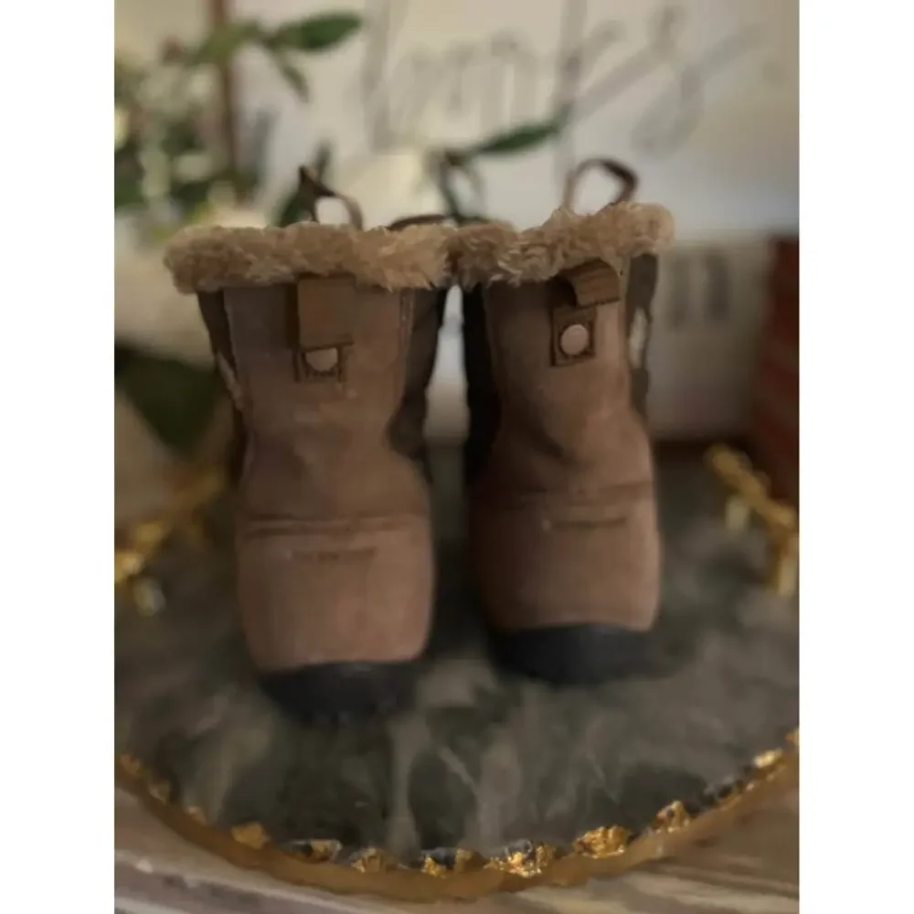 Columbia Winter Boots Minx Omni Heat Waterproof Brown Faux Fur 9 Snow Hiking